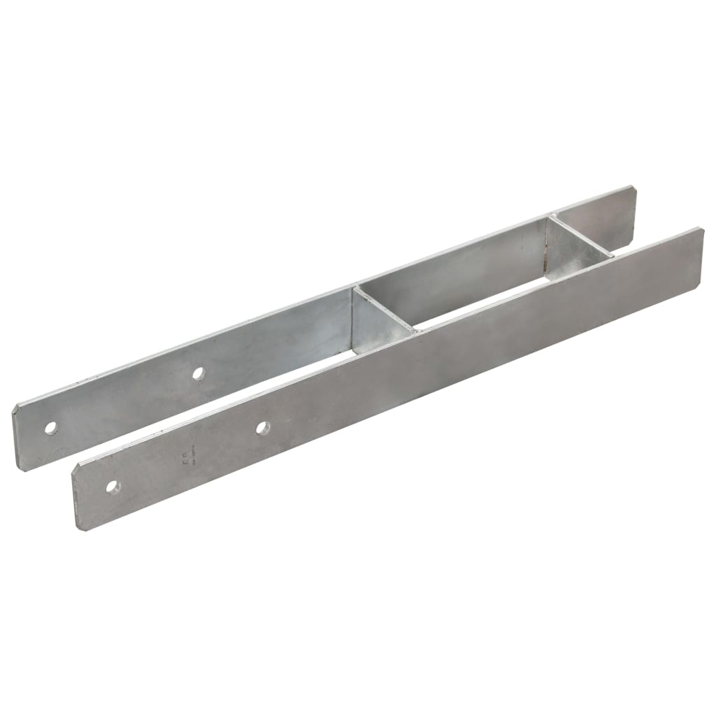 vidaXL Ancore de gard, 6 buc., argintiu, 8x6x60 cm, oțel galvanizat vidaXL Ancore de gard, 6 buc., argintiu, 8x6x60 cm, oțel galvanizat