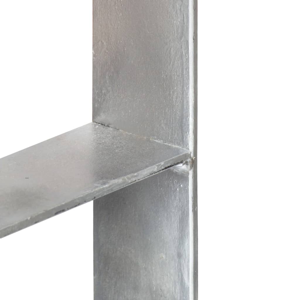 vidaXL Ancore de gard, 6 buc., argintiu, 8x6x60 cm, oțel galvanizat vidaXL Ancore de gard, 6 buc., argintiu, 8x6x60 cm, oțel galvanizat