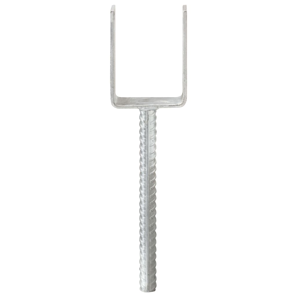 vidaXL Ancore de gard, 6 buc., argintiu, 7x6x30 cm, oțel galvanizat vidaXL Ancore de gard, 6 buc., argintiu, 7x6x30 cm, oțel galvanizat