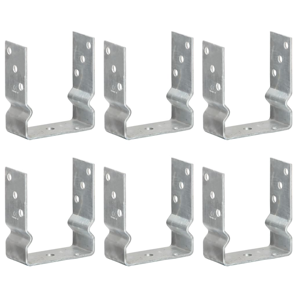 vidaXL Ancore de gard, 6 buc., argintiu, 12x6x15 cm, oțel galvanizat vidaXL Ancore de gard, 6 buc., argintiu, 12x6x15 cm, oțel galvanizat