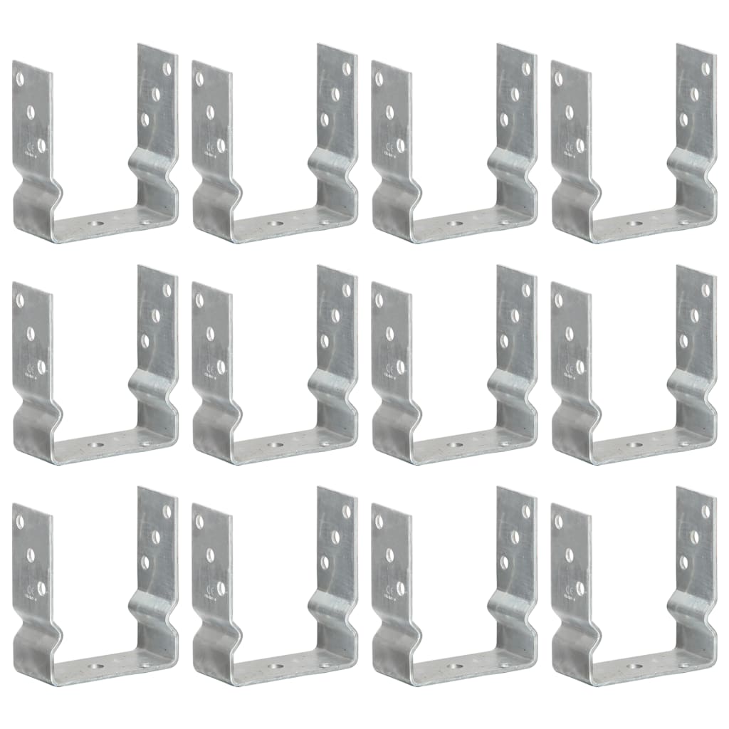 vidaXL Ancore de gard, 12 buc., argintiu, 12x6x15 cm, oțel galvanizat vidaXL Ancore de gard, 12 buc., argintiu, 12x6x15 cm, oțel galvanizat