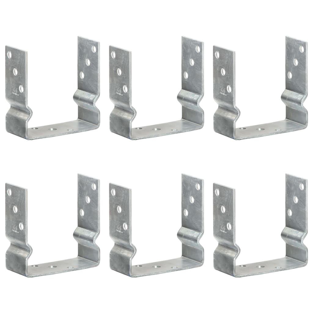 vidaXL Ancore de gard, 6 buc., argintiu, 14x6x15 cm, oțel galvanizat vidaXL Ancore de gard, 6 buc., argintiu, 14x6x15 cm, oțel galvanizat