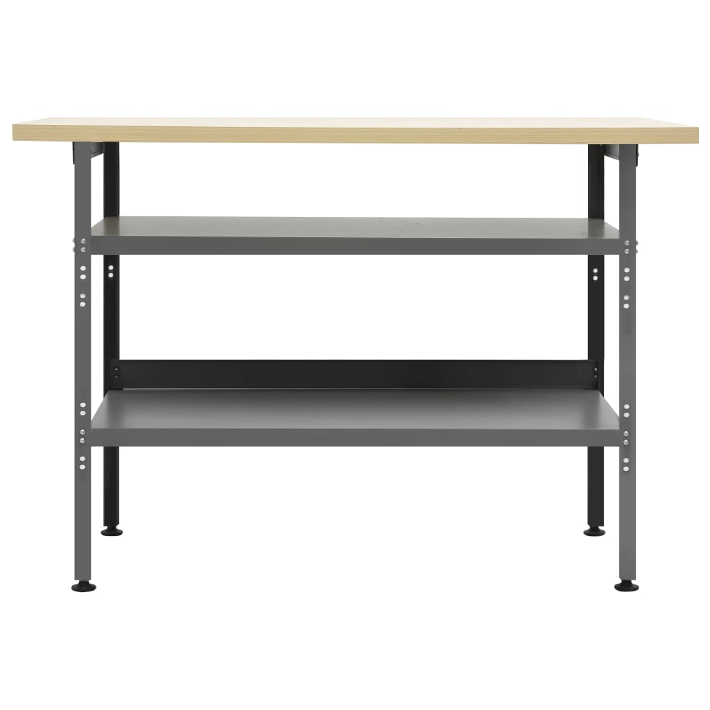 vidaXL Banc de lucru, gri, 120 x 60 x 85 cm, oțel vidaXL Banc de lucru, gri, 120 x 60 x 85 cm, oțel