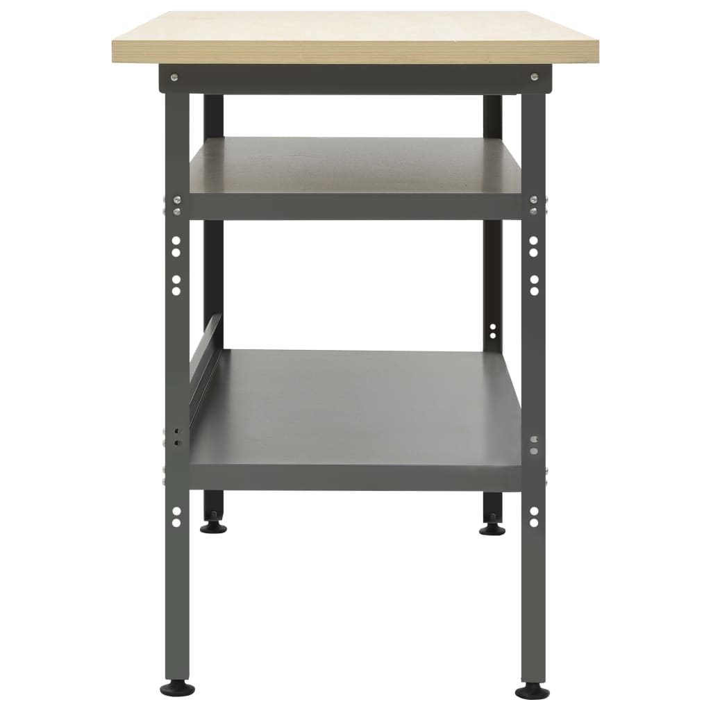vidaXL Banc de lucru, gri, 120 x 60 x 85 cm, oțel vidaXL Banc de lucru, gri, 120 x 60 x 85 cm, oțel