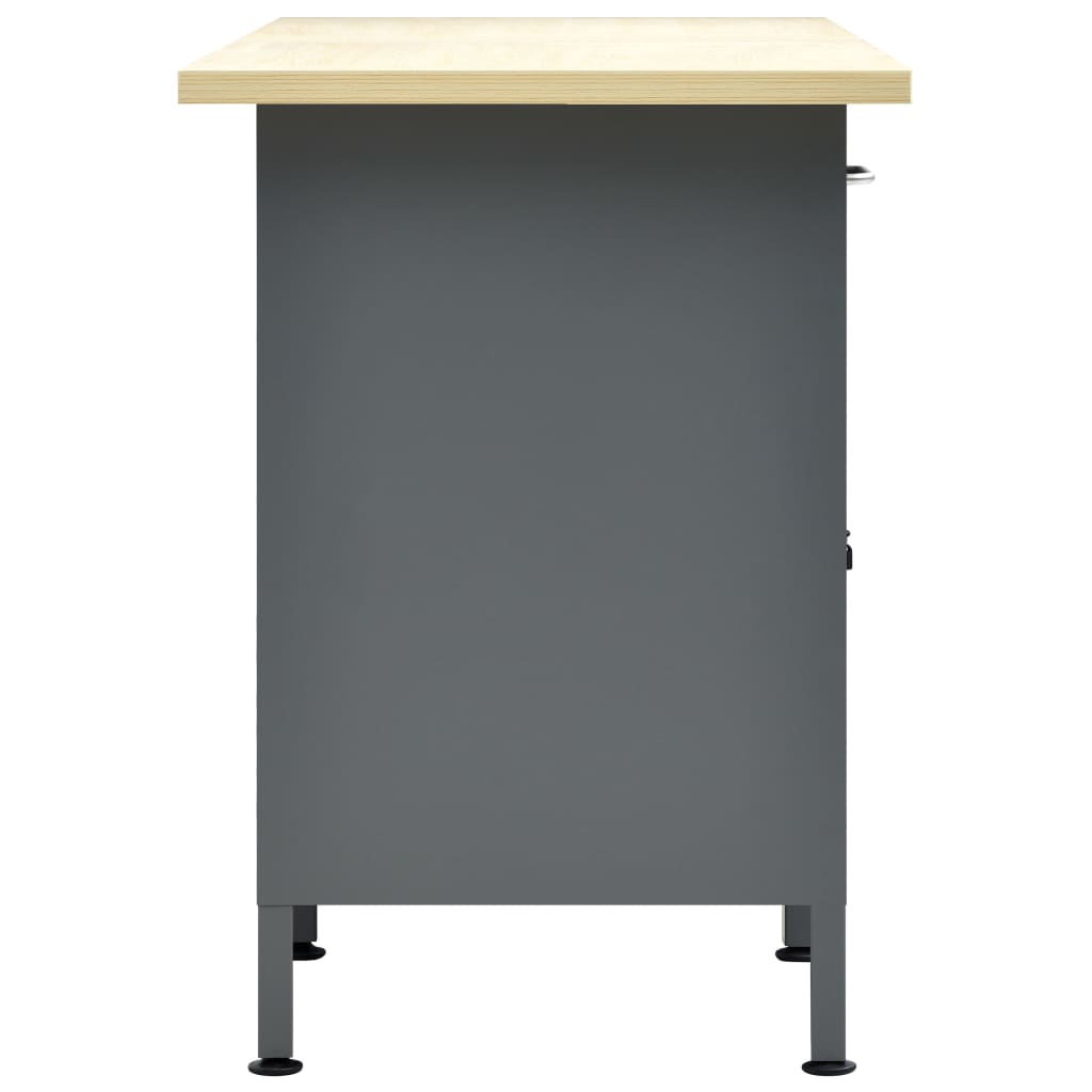 vidaXL Banc de lucru, negru, 160 x 60 x 85 cm, oțel vidaXL Banc de lucru, negru, 160 x 60 x 85 cm, oțel