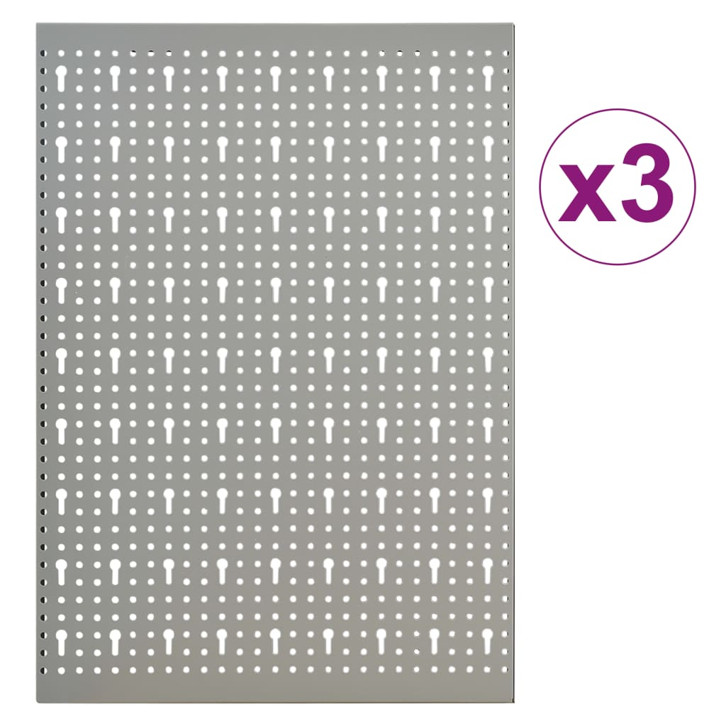 vidaXL Panouri pentru scule de perete, 3 buc., 40 x 58 cm, oțel vidaXL Panouri pentru scule de perete, 3 buc., 40 x 58 cm, oțel