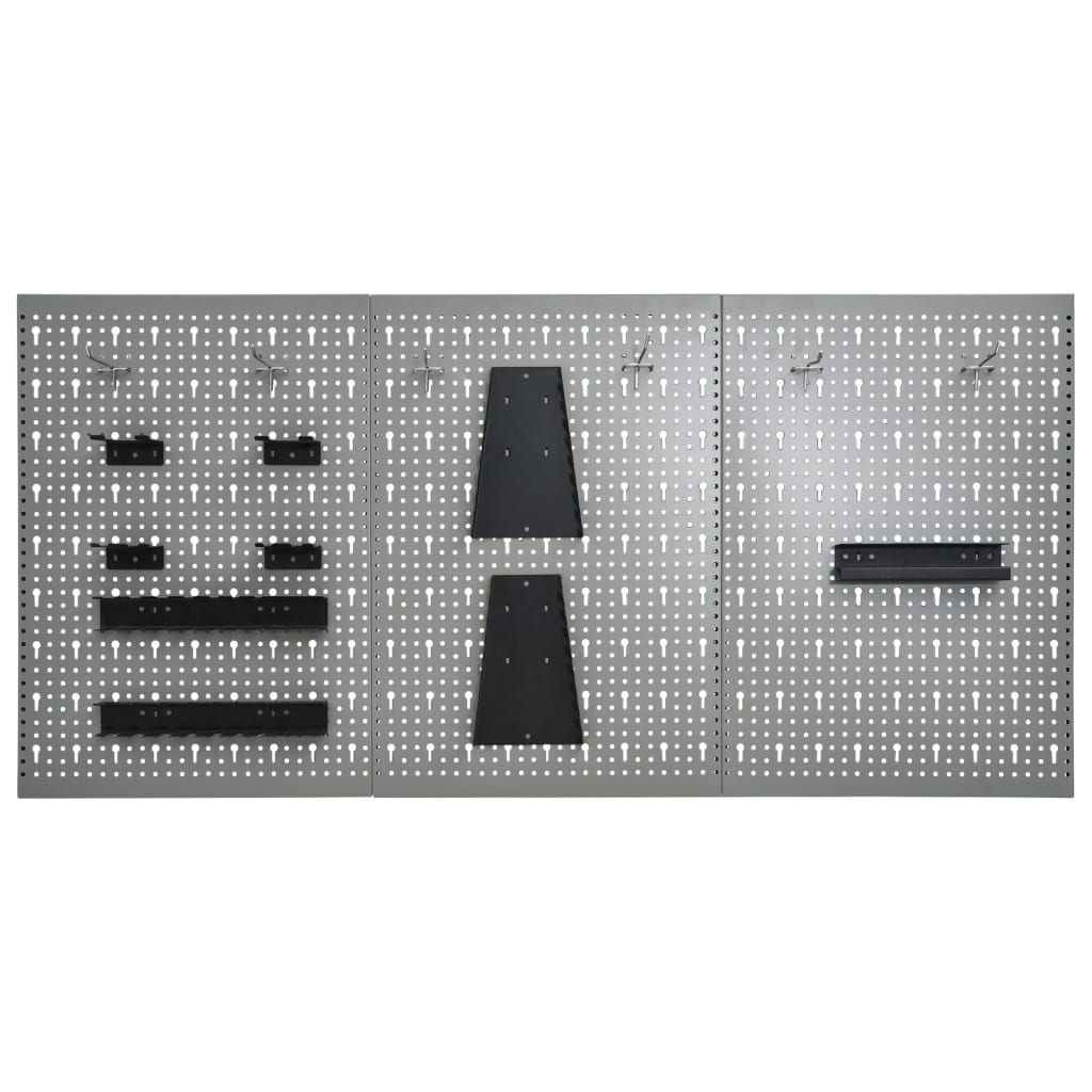 vidaXL Panouri pentru scule de perete, 3 buc., 40 x 58 cm, oțel vidaXL Panouri pentru scule de perete, 3 buc., 40 x 58 cm, oțel