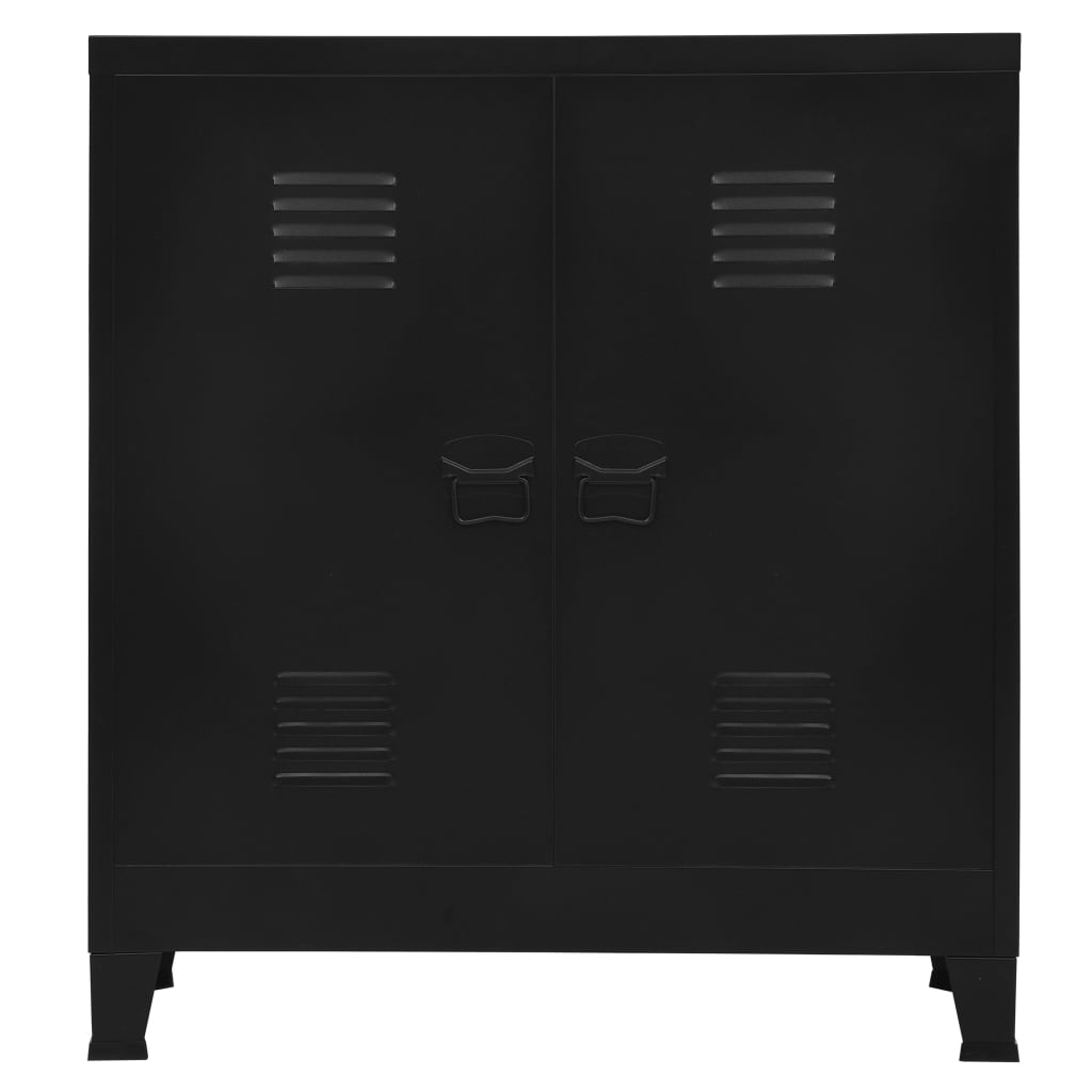 vidaXL Dulap industrial de depozitare, negru, 90x40x100 cm, oțel vidaXL Dulap industrial de depozitare, negru, 90x40x100 cm, oțel
