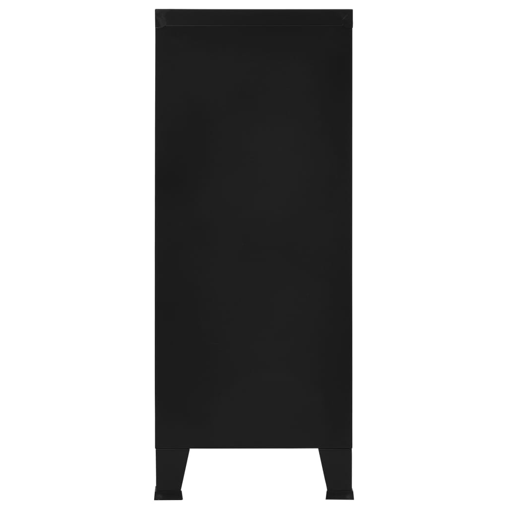 vidaXL Dulap industrial de depozitare, negru, 90x40x100 cm, oțel vidaXL Dulap industrial de depozitare, negru, 90x40x100 cm, oțel