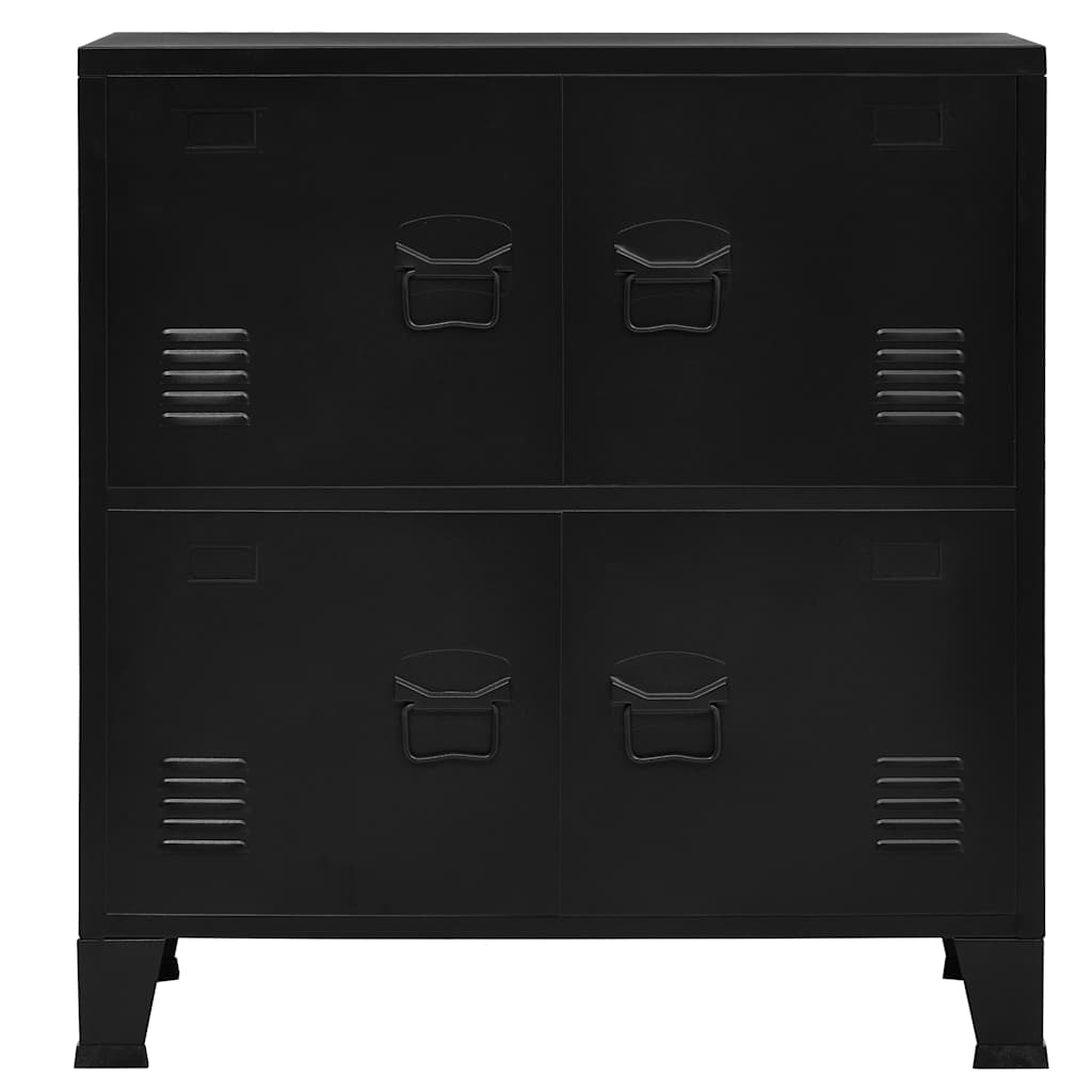 vidaXL Dulap industrial de depozitare, negru, 75x40x80 cm, oțel