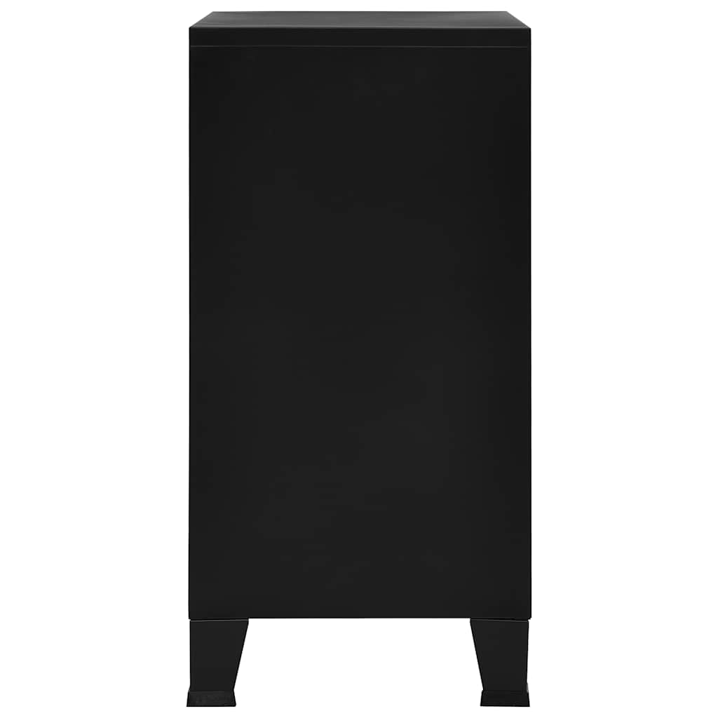 vidaXL Dulap industrial de depozitare, negru, 75x40x80 cm, oțel