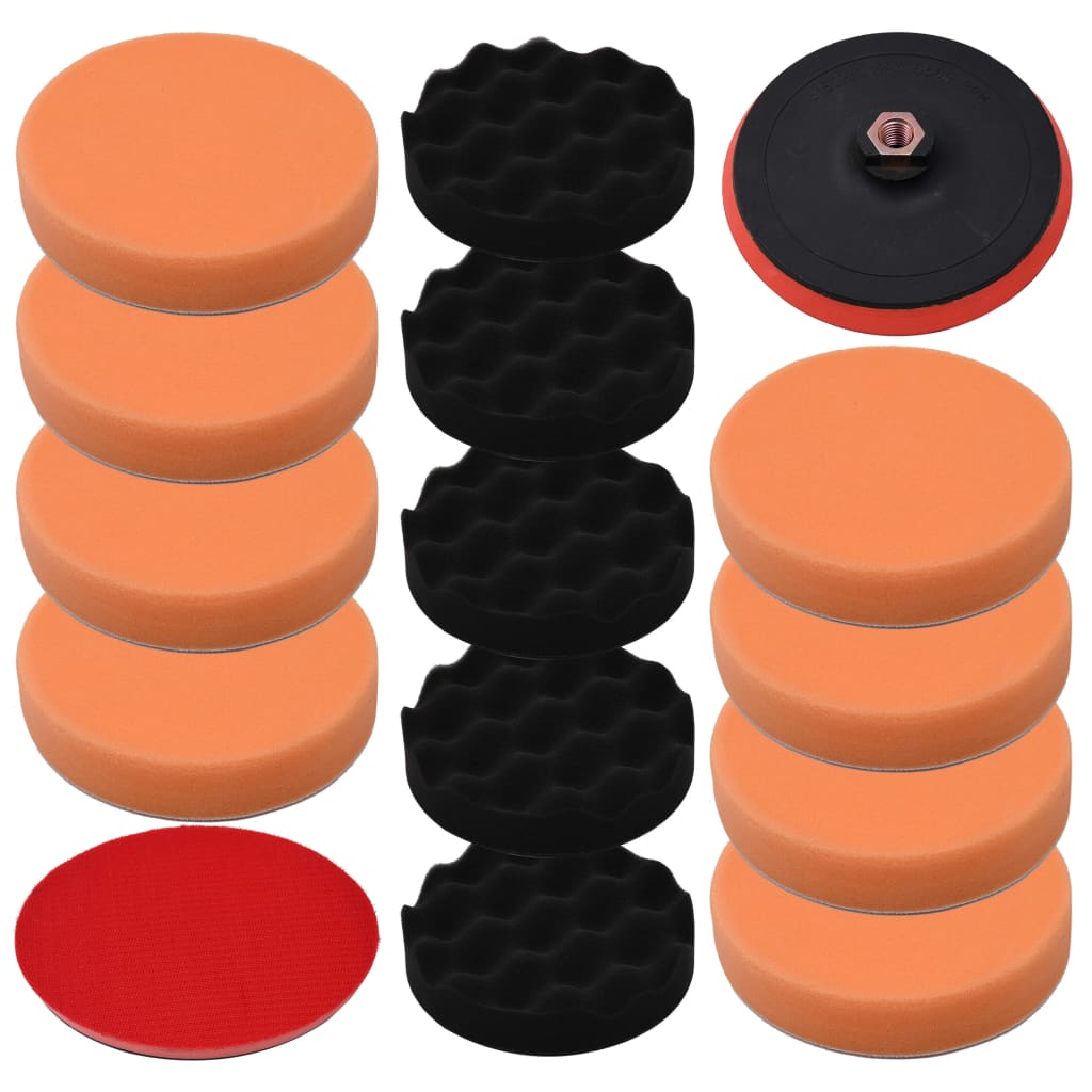 vidaXL Set bureți de lustruire, 14 piese, 150 mm vidaXL Set bureți de lustruire, 14 piese, 150 mm