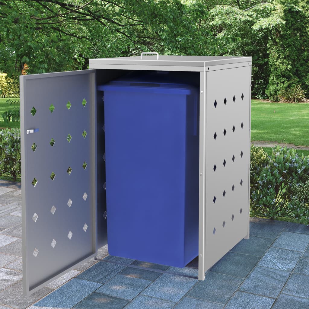 vidaXL Magazie pentru o pubelă, oțel inoxidabil, 240 L vidaXL Magazie pentru o pubelă, oțel inoxidabil, 240 L