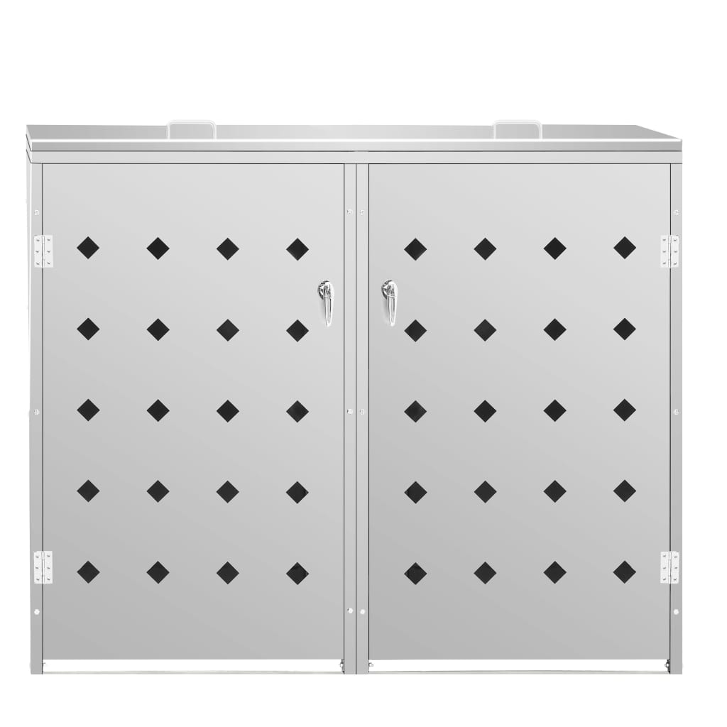 vidaXL Magazie pentru două pubele, oțel inoxidabil, 240 L vidaXL Magazie pentru două pubele, oțel inoxidabil, 240 L