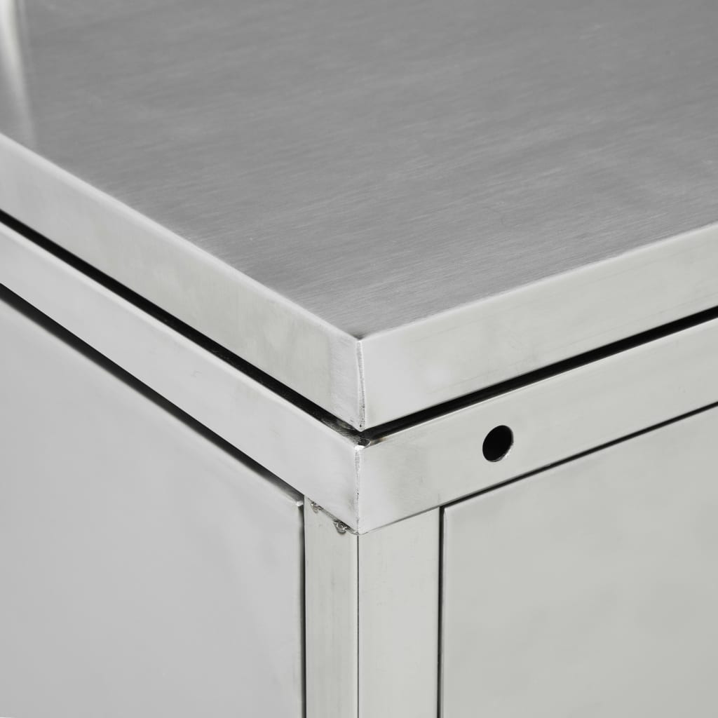 vidaXL Magazie pentru două pubele, oțel inoxidabil, 240 L vidaXL Magazie pentru două pubele, oțel inoxidabil, 240 L