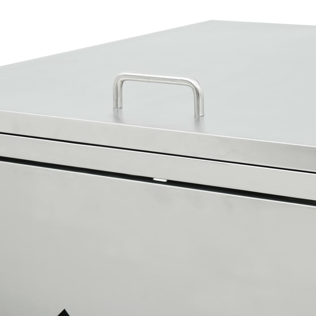 vidaXL Magazie pentru două pubele, oțel inoxidabil, 240 L vidaXL Magazie pentru două pubele, oțel inoxidabil, 240 L
