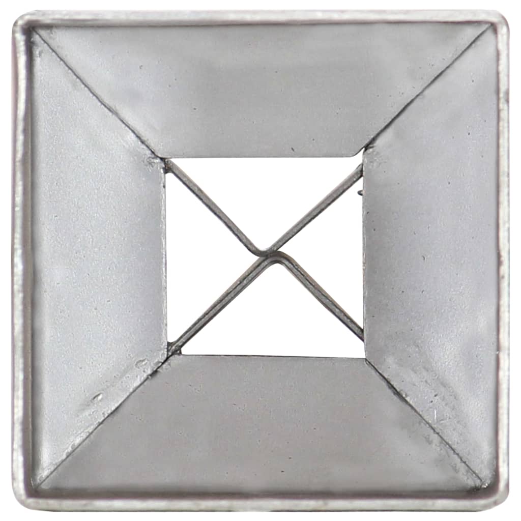 vidaXL Țăruși de sol, 2 buc., argintiu, 7x7x75 cm, oțel galvanizat vidaXL Țăruși de sol, 2 buc., argintiu, 7x7x75 cm, oțel galvanizat