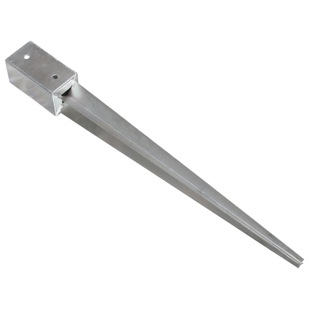 vidaXL Țăruși de sol, 6 buc., argintiu, 7x7x75 cm, oțel galvanizat vidaXL Țăruși de sol, 6 buc., argintiu, 7x7x75 cm, oțel galvanizat