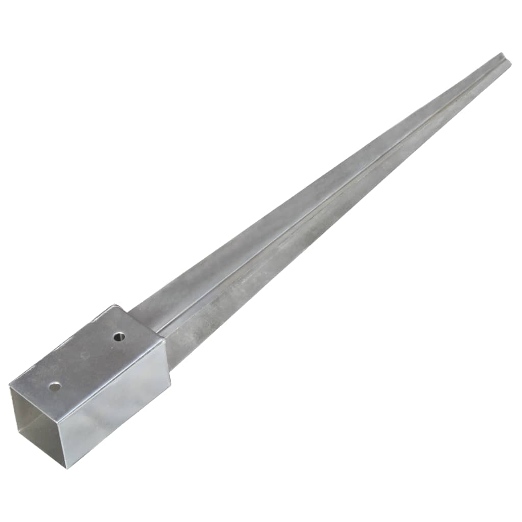 vidaXL Țăruși de sol, 6 buc., argintiu, 7x7x75 cm, oțel galvanizat vidaXL Țăruși de sol, 6 buc., argintiu, 7x7x75 cm, oțel galvanizat