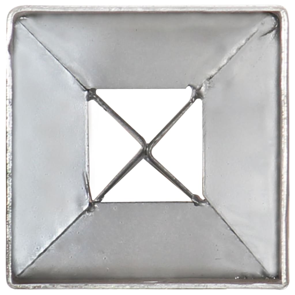 vidaXL Țăruși de sol, 2 buc., argintiu, 7x7x90 cm, oțel galvanizat vidaXL Țăruși de sol, 2 buc., argintiu, 7x7x90 cm, oțel galvanizat