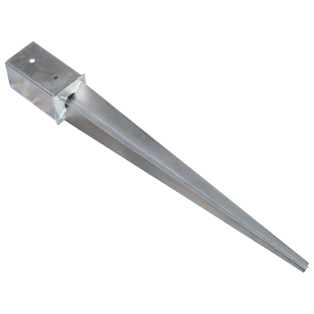vidaXL Țăruși de sol, 6 buc., argintiu, 8x8x76 cm, oțel galvanizat vidaXL Țăruși de sol, 6 buc., argintiu, 8x8x76 cm, oțel galvanizat