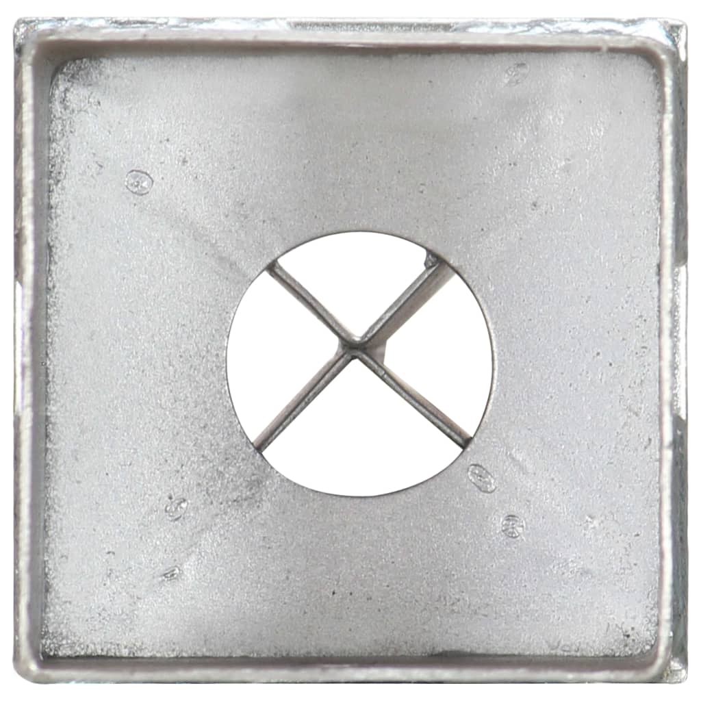 vidaXL Țăruși de sol, 6 buc., argintiu, 8x8x76 cm, oțel galvanizat vidaXL Țăruși de sol, 6 buc., argintiu, 8x8x76 cm, oțel galvanizat