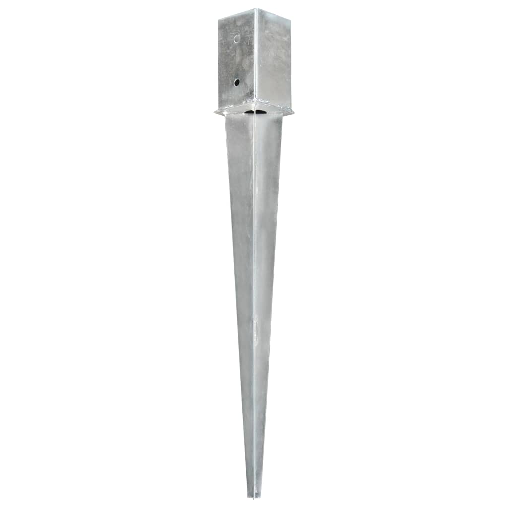 vidaXL Țăruși de sol, 12 buc., argintiu, 8x8x76 cm, oțel galvanizat vidaXL Țăruși de sol, 12 buc., argintiu, 8x8x76 cm, oțel galvanizat
