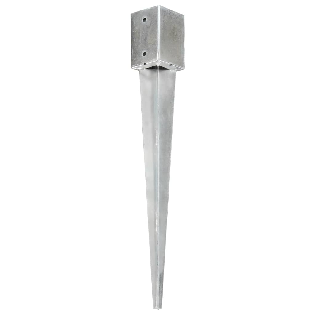 vidaXL Țăruși de sol, 6 buc., argintiu, 9x9x75 cm, oțel galvanizat vidaXL Țăruși de sol, 6 buc., argintiu, 9x9x75 cm, oțel galvanizat
