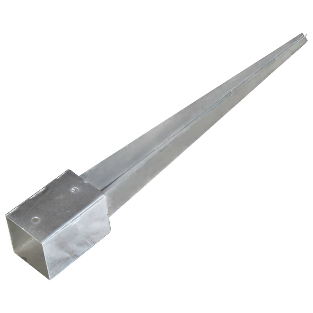 vidaXL Țăruși de sol, 6 buc., argintiu, 9x9x75 cm, oțel galvanizat vidaXL Țăruși de sol, 6 buc., argintiu, 9x9x75 cm, oțel galvanizat