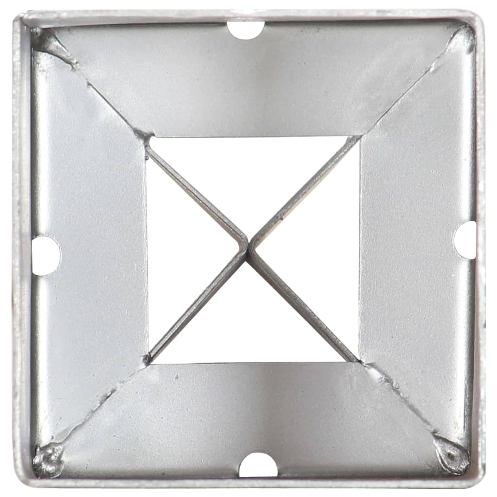 vidaXL Țăruși de sol, 6 buc., argintiu, 9x9x75 cm, oțel galvanizat vidaXL Țăruși de sol, 6 buc., argintiu, 9x9x75 cm, oțel galvanizat