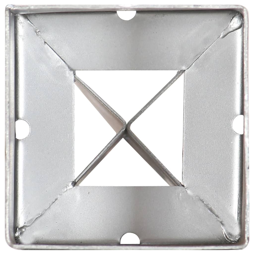 vidaXL Țăruși de sol, 2 buc., argintiu, 9x9x90 cm, oțel galvanizat vidaXL Țăruși de sol, 2 buc., argintiu, 9x9x90 cm, oțel galvanizat