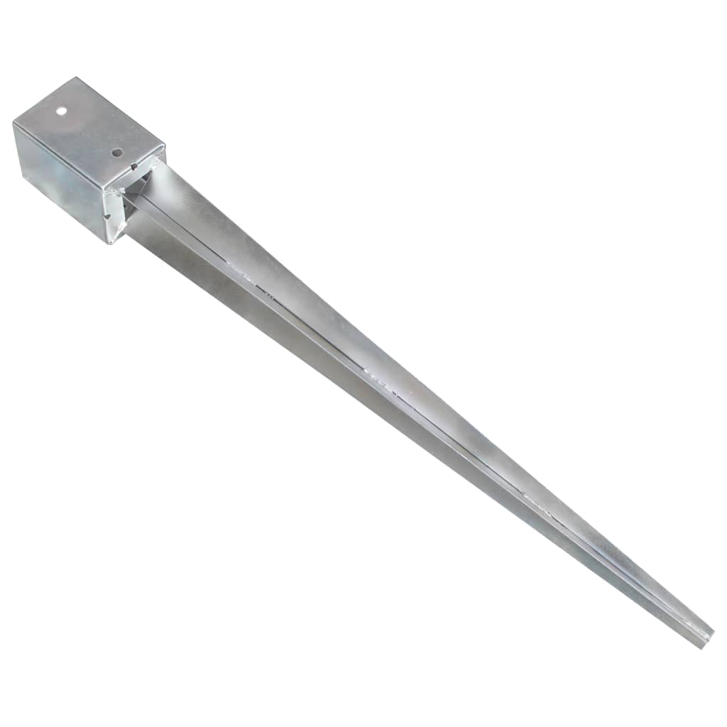 vidaXL Țăruși de sol, 6 buc., argintiu, 9x9x90 cm, oțel galvanizat vidaXL Țăruși de sol, 6 buc., argintiu, 9x9x90 cm, oțel galvanizat