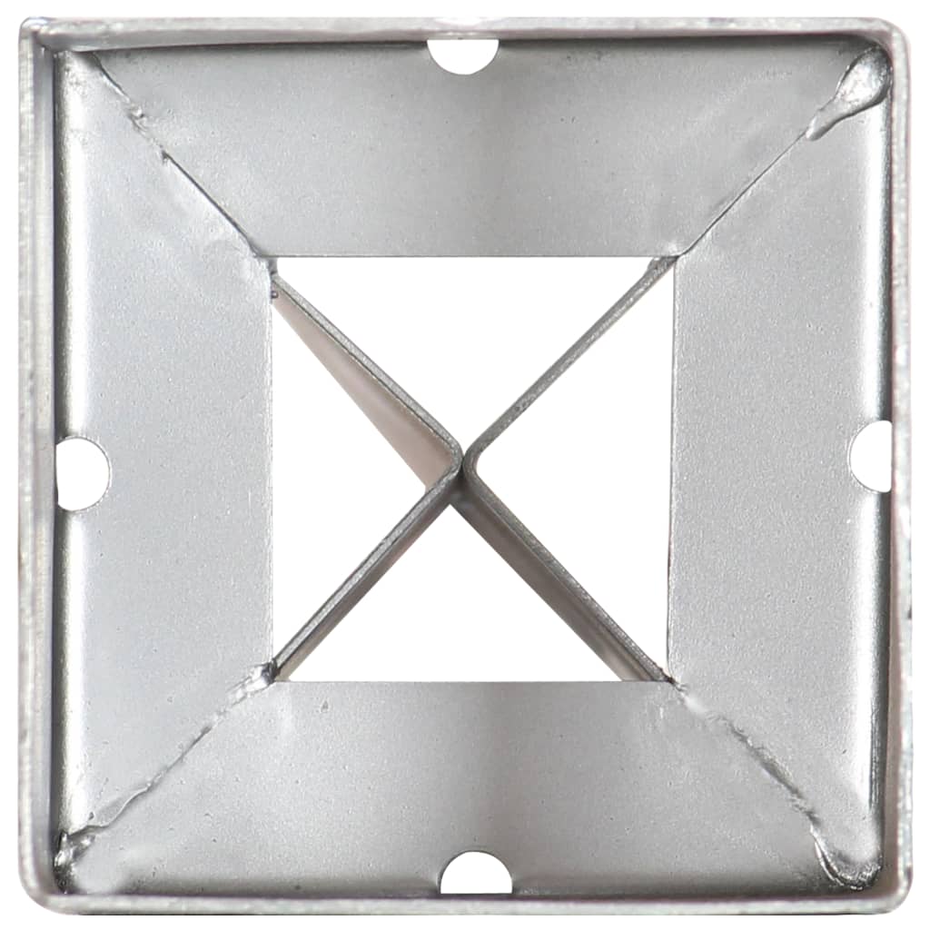 vidaXL Țăruși de sol, 6 buc., argintiu, 9x9x90 cm, oțel galvanizat vidaXL Țăruși de sol, 6 buc., argintiu, 9x9x90 cm, oțel galvanizat