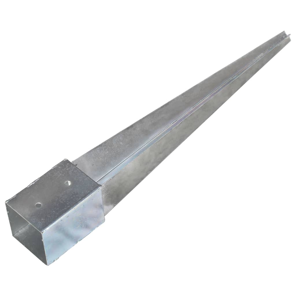 vidaXL Țăruși de sol, 6 buc., argintiu, 10x10x76 cm, oțel galvanizat vidaXL Țăruși de sol, 6 buc., argintiu, 10x10x76 cm, oțel galvanizat