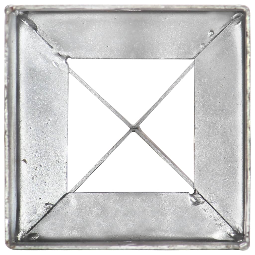 vidaXL Țăruși de sol, 6 buc., argintiu, 10x10x76 cm, oțel galvanizat vidaXL Țăruși de sol, 6 buc., argintiu, 10x10x76 cm, oțel galvanizat
