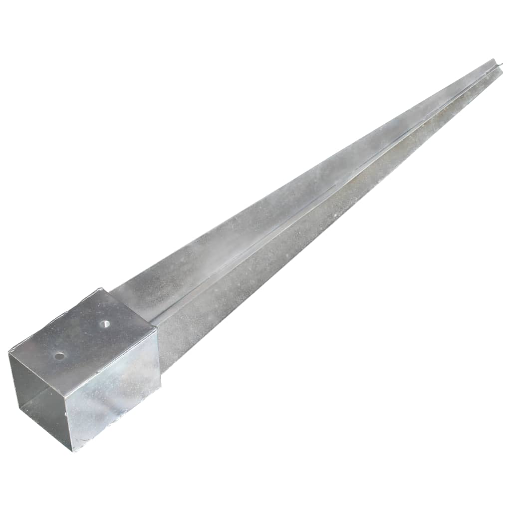 vidaXL Țăruși de sol, 2 buc., argintiu, 10x10x91 cm, oțel galvanizat vidaXL Țăruși de sol, 2 buc., argintiu, 10x10x91 cm, oțel galvanizat