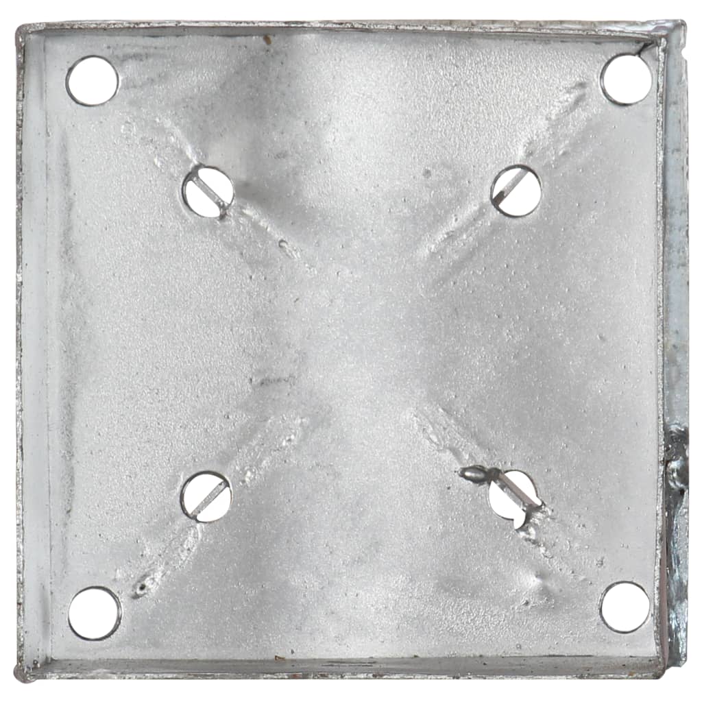 vidaXL Țăruși de sol, 2 buc., argintiu, 14x14x91 cm, oțel galvanizat