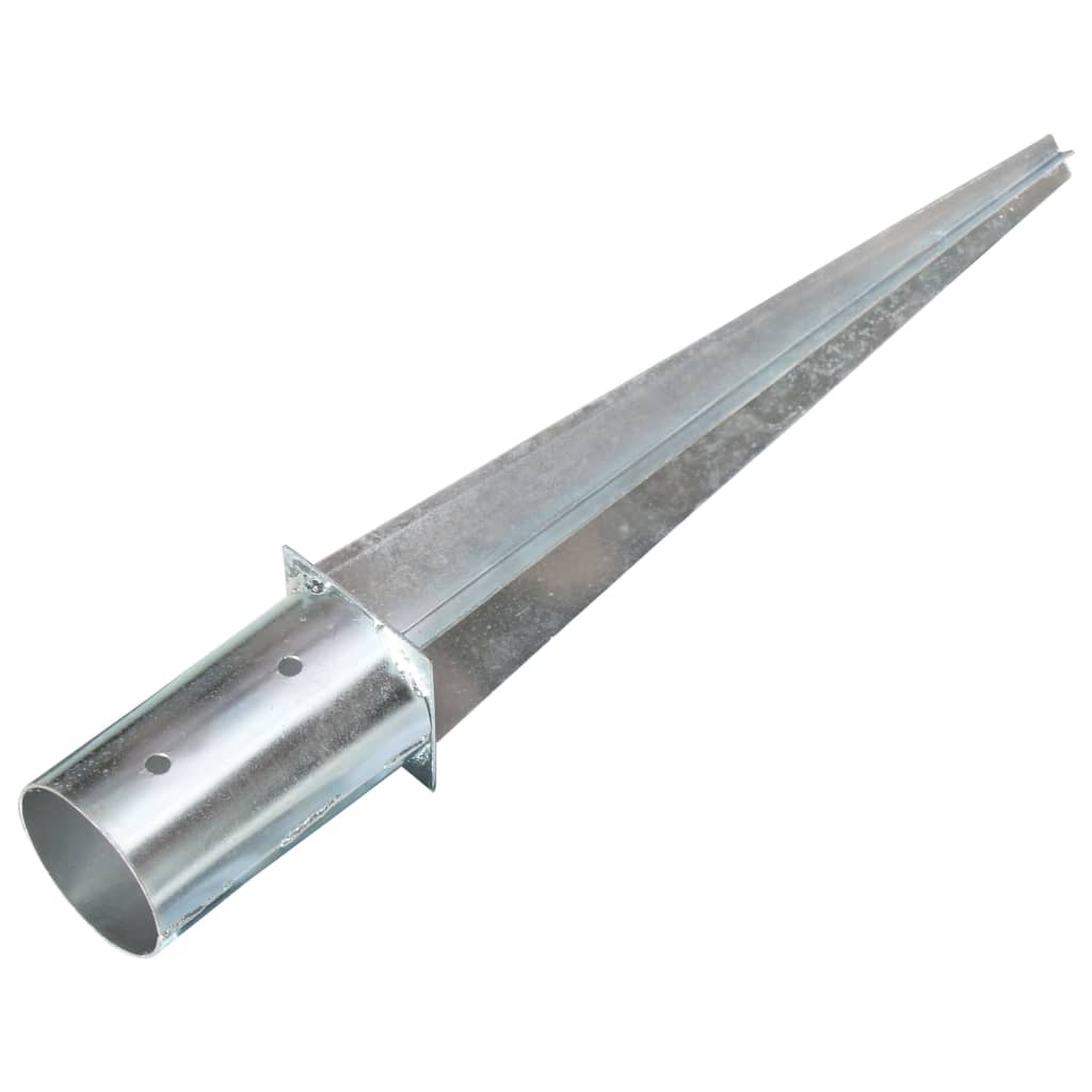 vidaXL Țăruși de sol, 6 buc., argintiu, 8 x 61 cm, oțel galvanizat vidaXL Țăruși de sol, 6 buc., argintiu, 8 x 61 cm, oțel galvanizat