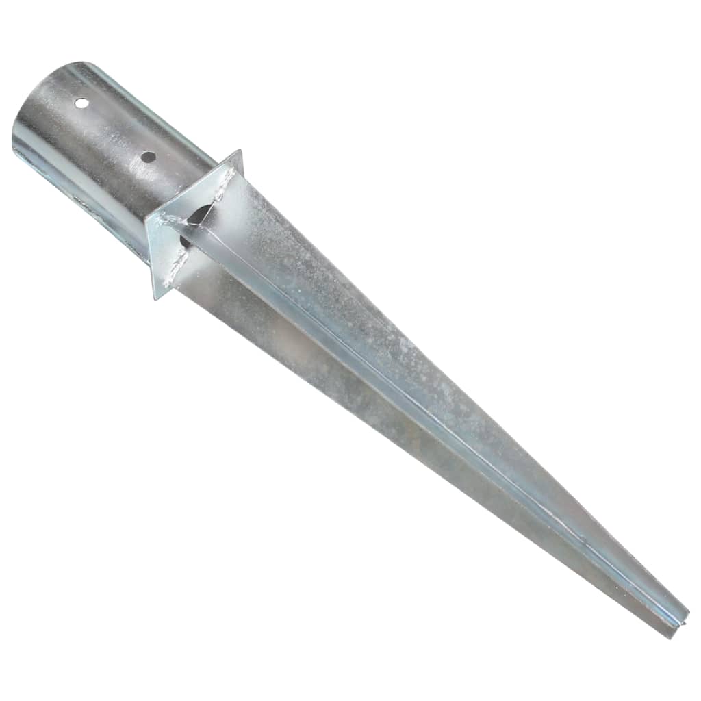 vidaXL Țăruși de sol, 6 buc., argintiu, 8 x 61 cm, oțel galvanizat vidaXL Țăruși de sol, 6 buc., argintiu, 8 x 61 cm, oțel galvanizat