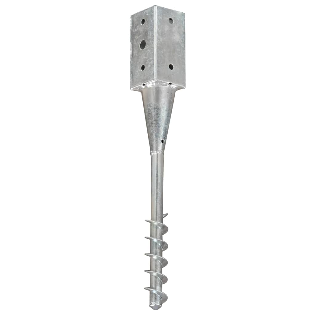 vidaXL Țăruși de sol, 6 buc., argintiu, 7x7x56 cm, oțel galvanizat vidaXL Țăruși de sol, 6 buc., argintiu, 7x7x56 cm, oțel galvanizat