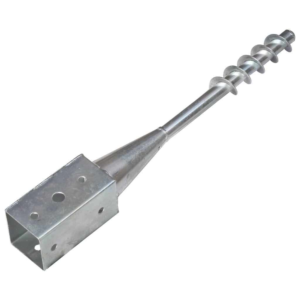 vidaXL Țăruși de sol, 6 buc., argintiu, 7x7x56 cm, oțel galvanizat vidaXL Țăruși de sol, 6 buc., argintiu, 7x7x56 cm, oțel galvanizat