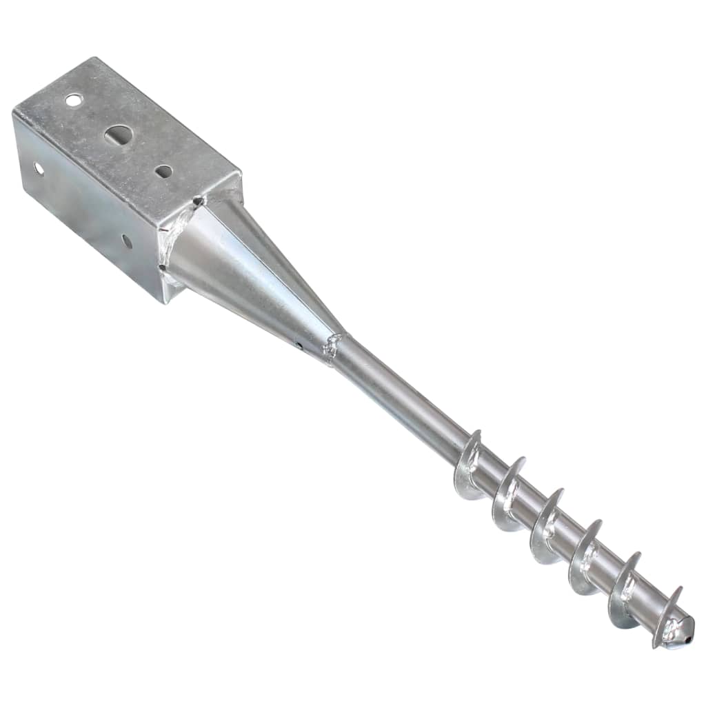 vidaXL Țăruși de sol, 6 buc., argintiu, 7x7x56 cm, oțel galvanizat vidaXL Țăruși de sol, 6 buc., argintiu, 7x7x56 cm, oțel galvanizat