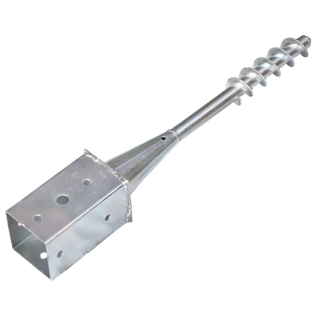 vidaXL Țăruși de sol, 6 buc., argintiu, 8x8x57 cm, oțel galvanizat vidaXL Țăruși de sol, 6 buc., argintiu, 8x8x57 cm, oțel galvanizat
