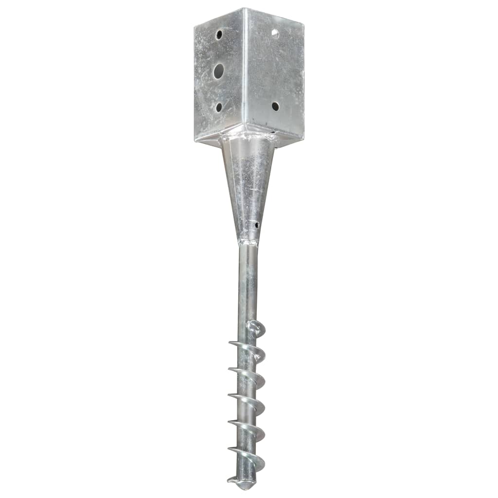 vidaXL Țăruși de sol, 2 buc., argintiu, 9x9x56 cm, oțel galvanizat vidaXL Țăruși de sol, 2 buc., argintiu, 9x9x56 cm, oțel galvanizat