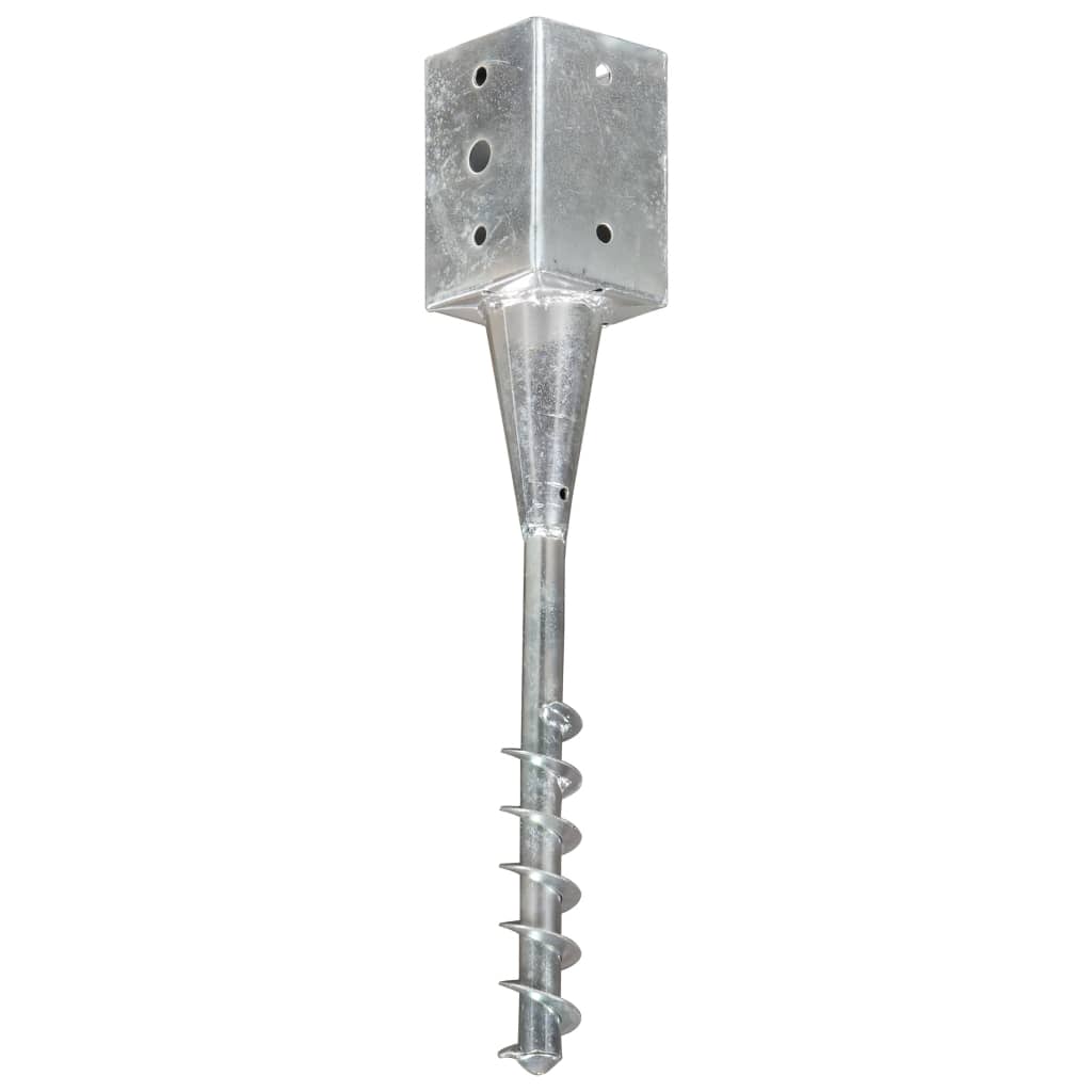vidaXL Țăruși de sol, 6 buc., argintiu, 9x9x56 cm, oțel galvanizat vidaXL Țăruși de sol, 6 buc., argintiu, 9x9x56 cm, oțel galvanizat