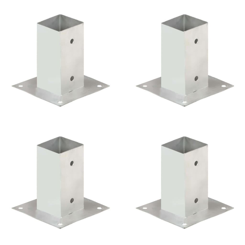 vidaXL Suporți stâlp, 4 buc., metal galvanizat, 71 mm vidaXL Suporți stâlp, 4 buc., metal galvanizat, 71 mm