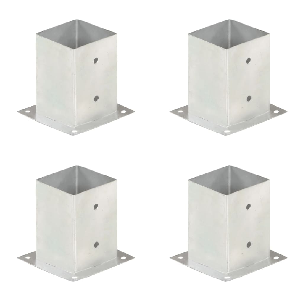 vidaXL Suporturi stâlp, 4 buc., 101 mm, metal galvanizat vidaXL Suporturi stâlp, 4 buc., 101 mm, metal galvanizat