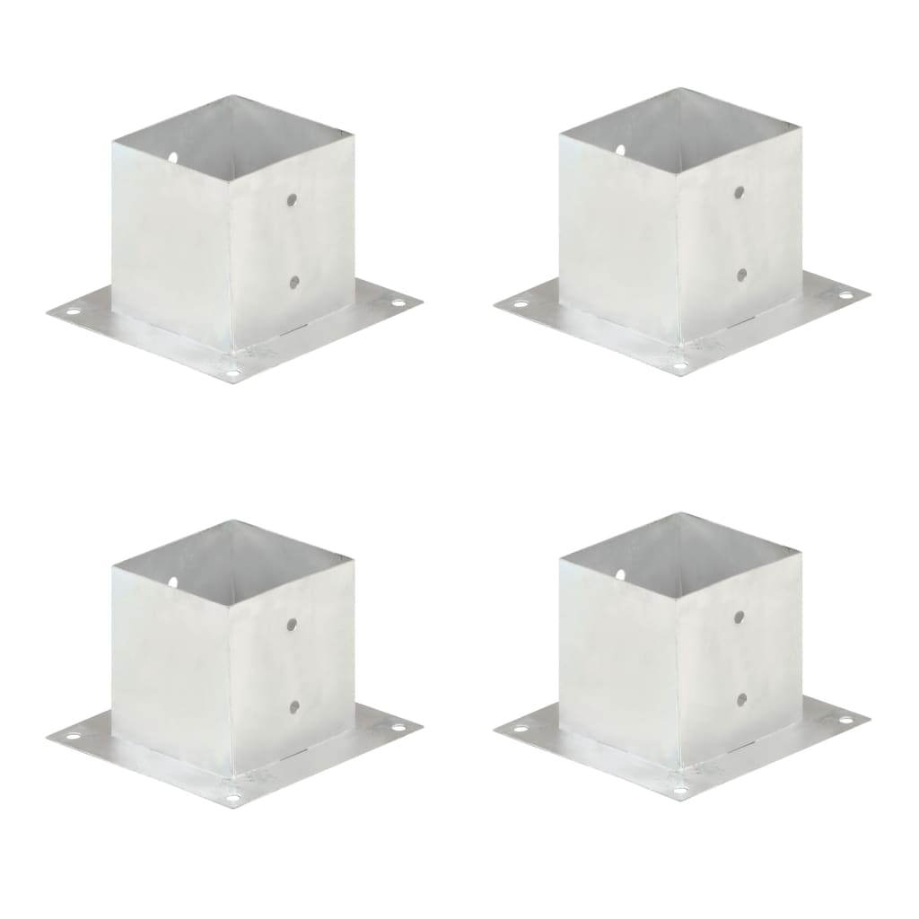 vidaXL Suporți stâlp, 4 buc., metal galvanizat, 141 mm vidaXL Suporți stâlp, 4 buc., metal galvanizat, 141 mm