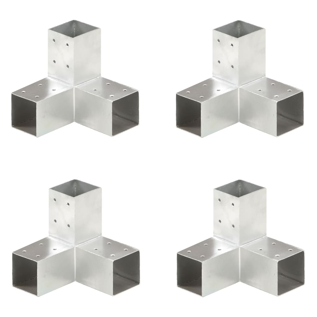 vidaXL Conectori de grindă, formă Y, 4 buc, 71x71 mm, metal galvanizat vidaXL Conectori de grindă, formă Y, 4 buc, 71x71 mm, metal galvanizat