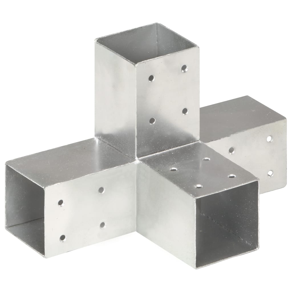 vidaXL Conectori de grindă, formă X, 4 buc, 71x71 mm, metal galvanizat vidaXL Conectori de grindă, formă X, 4 buc, 71x71 mm, metal galvanizat